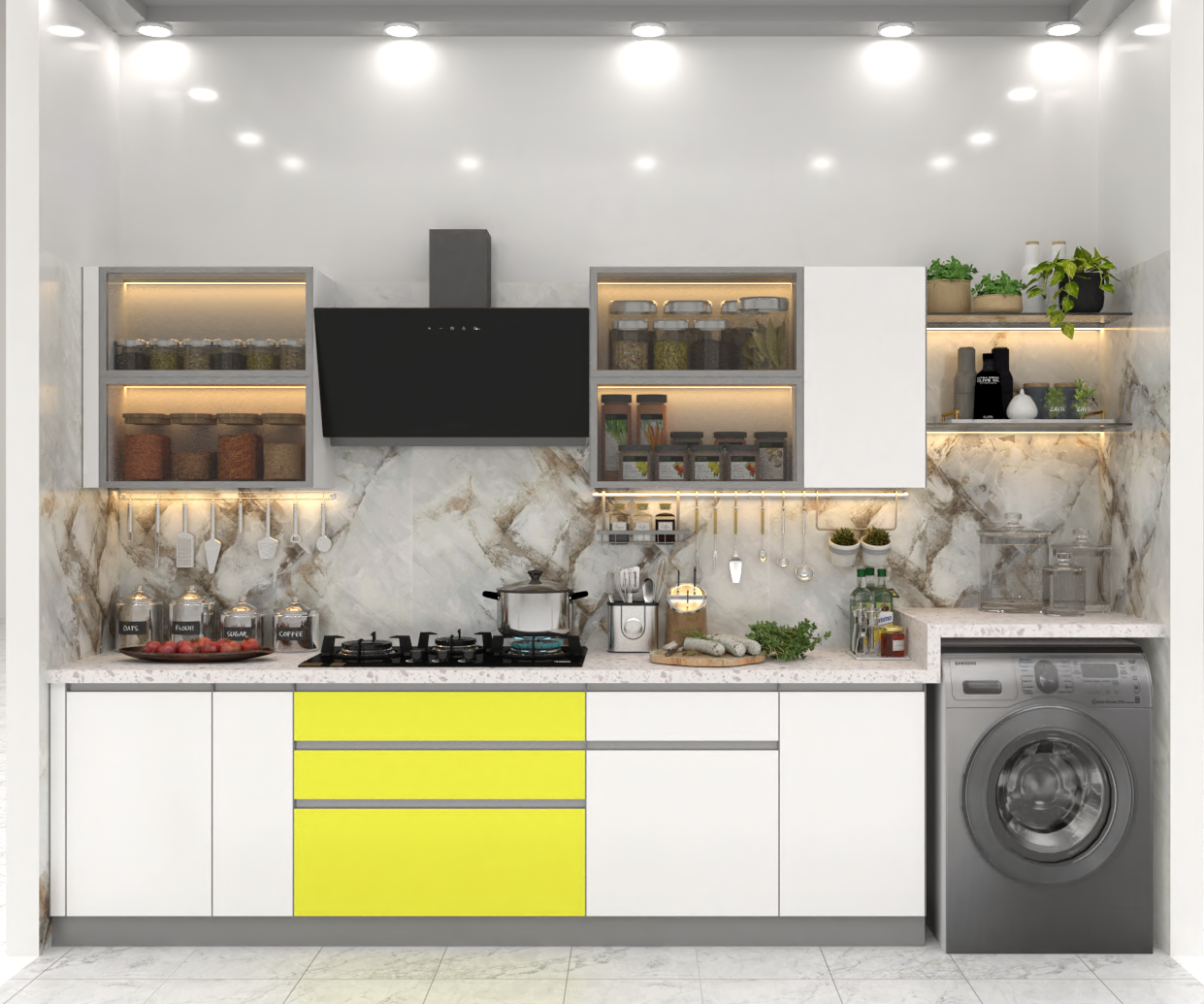 Parallel Shape Modular Kitchen - Brand Name: Jindal Steel