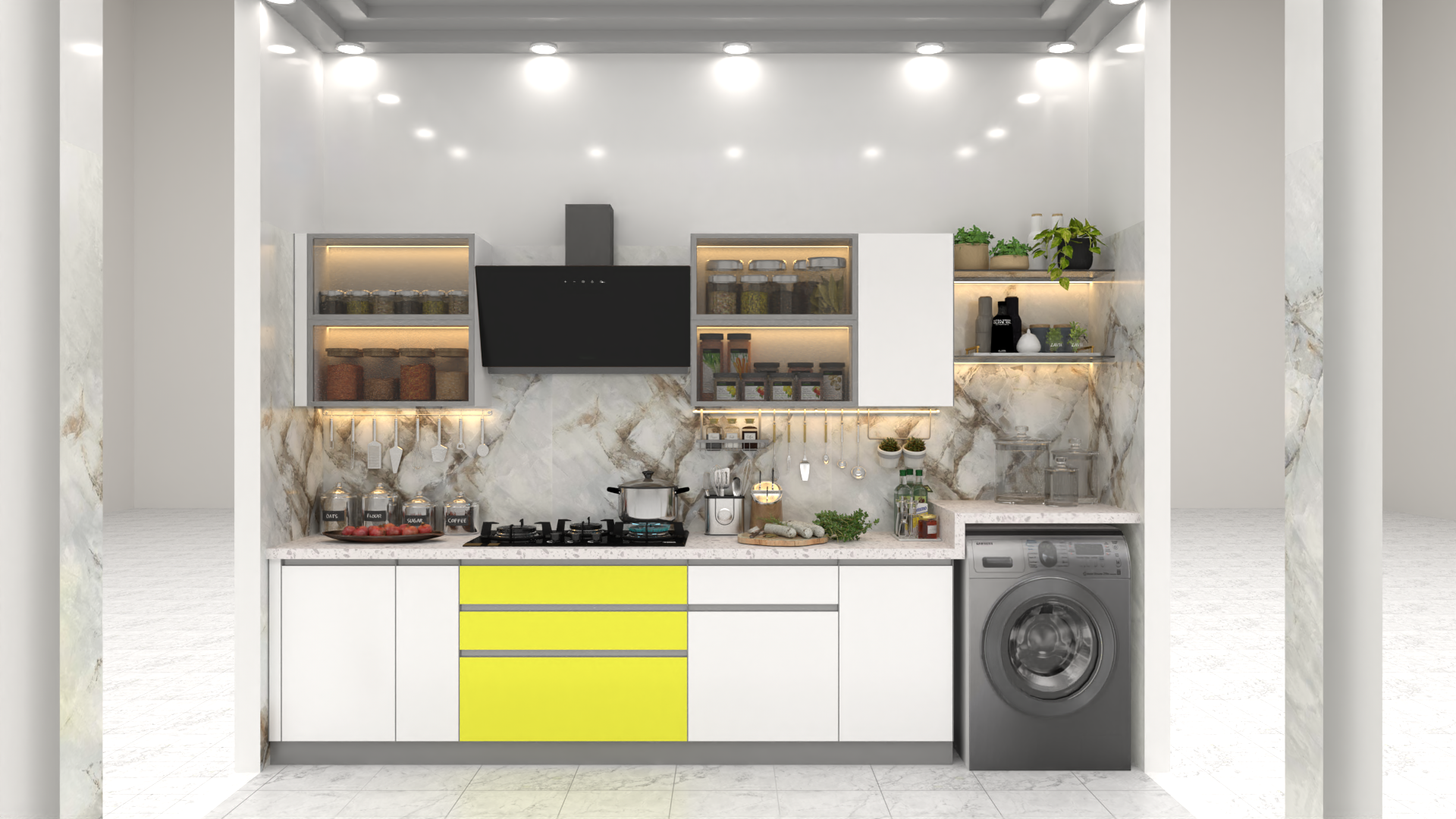 Parallel Shape Modular Kitchen - Brand Name: Jindal Steel