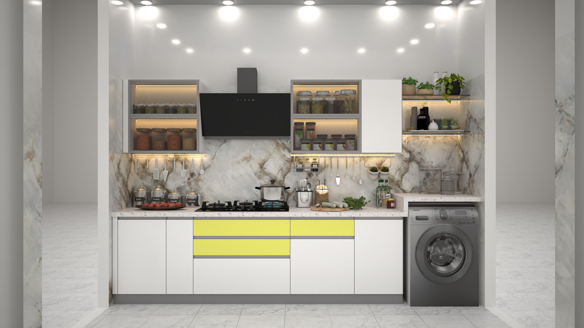 Parallel Shape Modular Kitchen - Brand Name: Jindal Steel