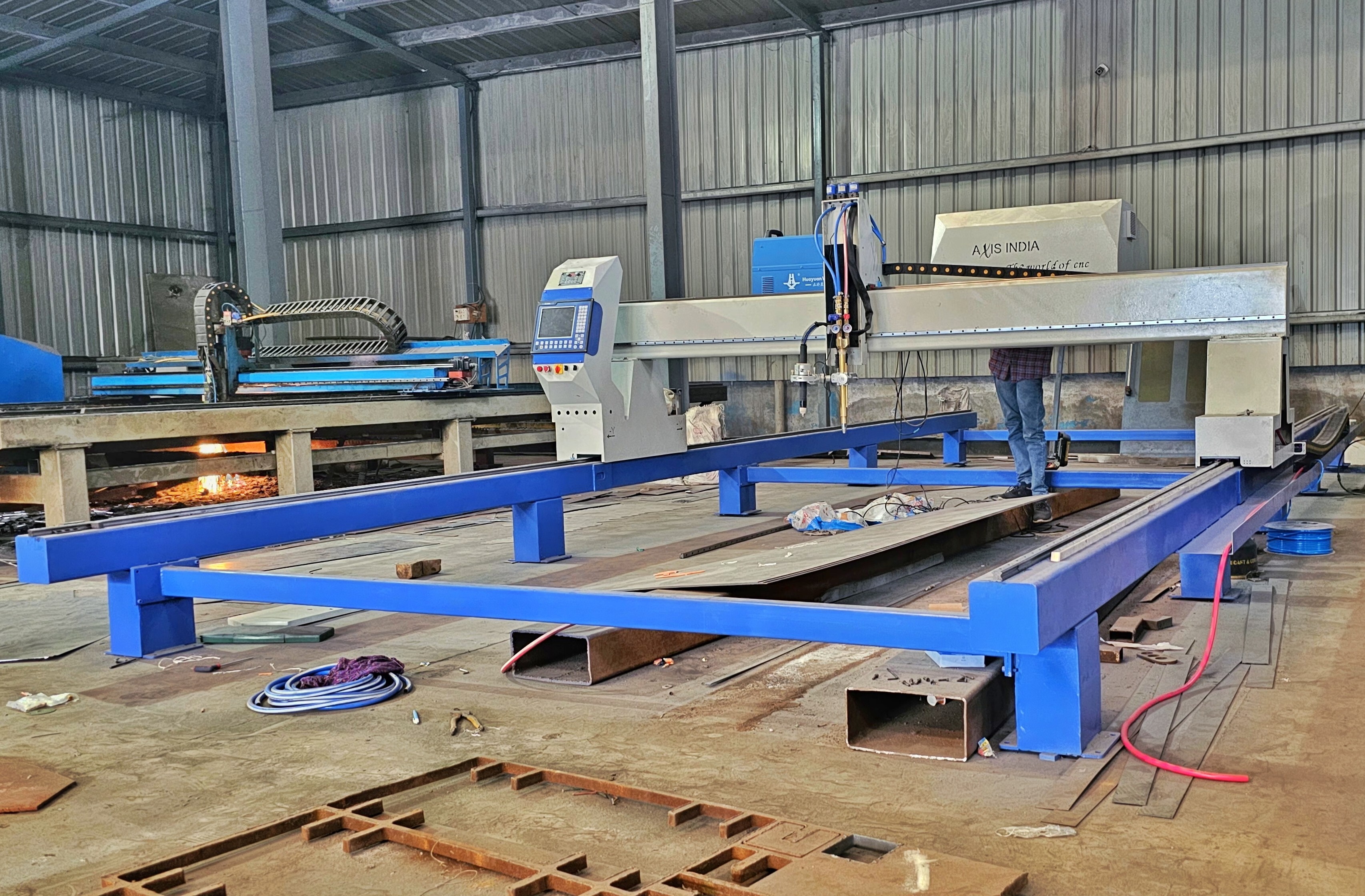 Cnc Plasma Cutting Machine - Mild Steel, Stainless Steel, Aluminum | 1500x3000 Mm Working Area, 0-8000 Mm/min Cutting Speed, ±0.05 Mm Positioning Accuracy, Plc Control, 2 Year Warranty