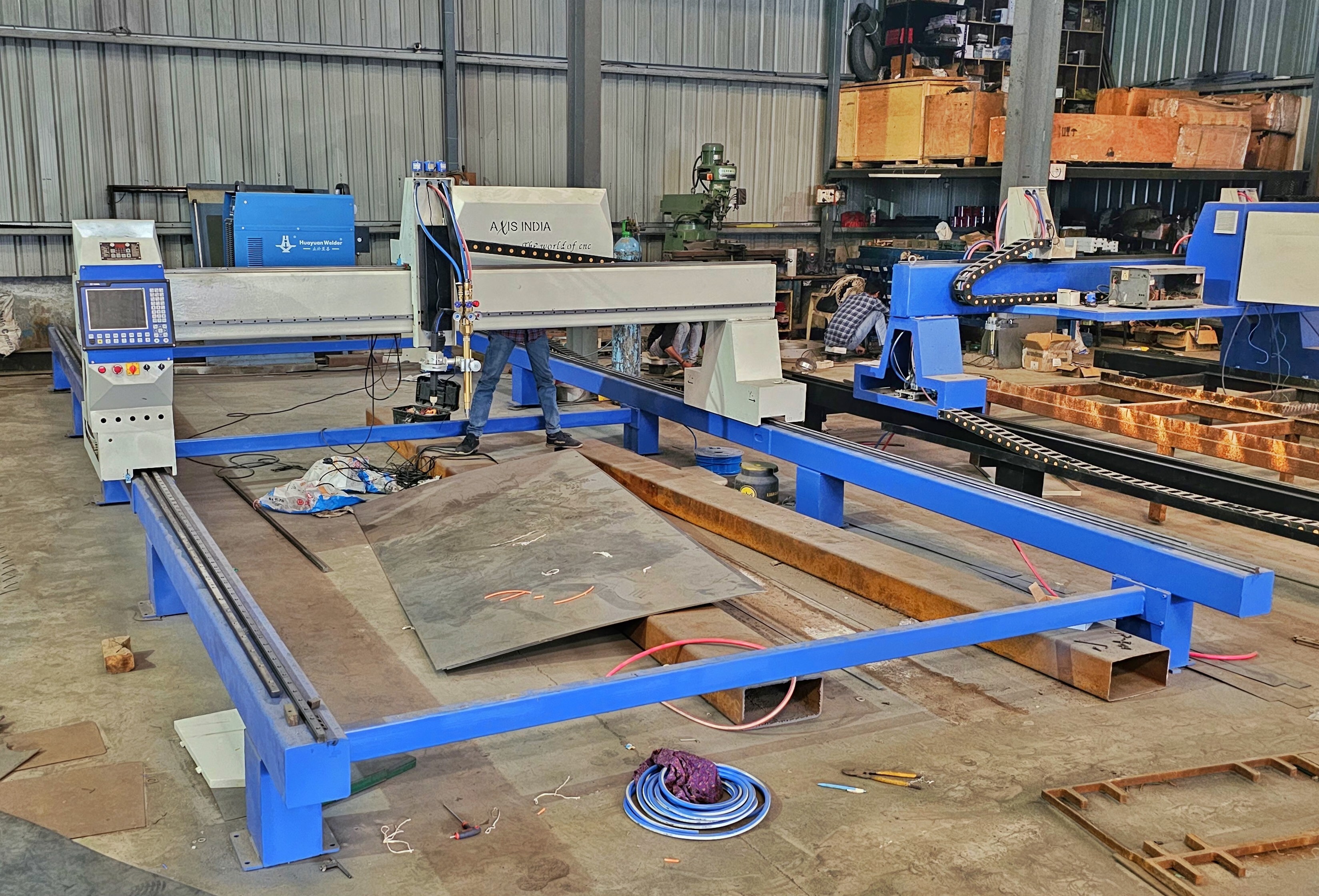 Cnc Plasma Cutting Machine - Mild Steel, Stainless Steel, Aluminum | 1500x3000 Mm Working Area, 0-8000 Mm/min Cutting Speed, ±0.05 Mm Positioning Accuracy, Plc Control, 2 Year Warranty
