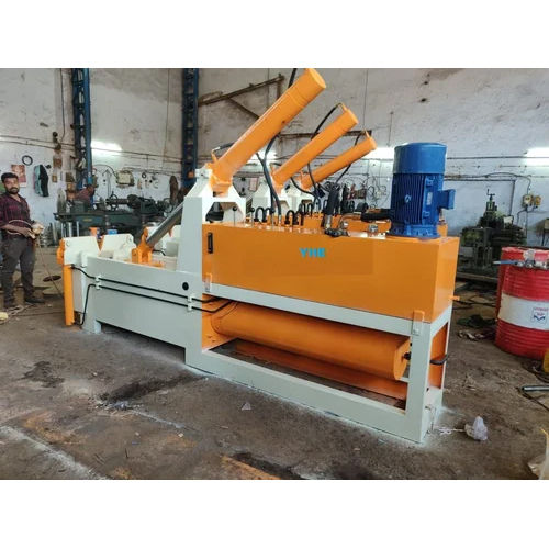 Hydraulic Scrap Baling Press - Color: Orange