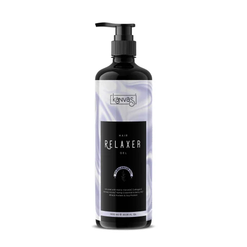 1000Ml Kanvas Relaxer Hair Gel - Color: Black