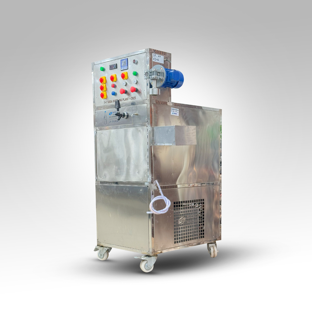 1+1 Soda Bottling Plant - Stainless Steel, Electric Drive Type | Semi-Automatic, 5-Year Warranty, Frequency Speed Control