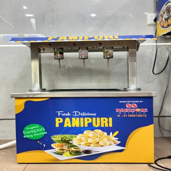 Panipuri Filling Machine 3 Nozzle - Feature: High Efficiency