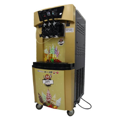 Golden Model Softy Ice Cream Machine With Tapping - Warranty: 1 Year