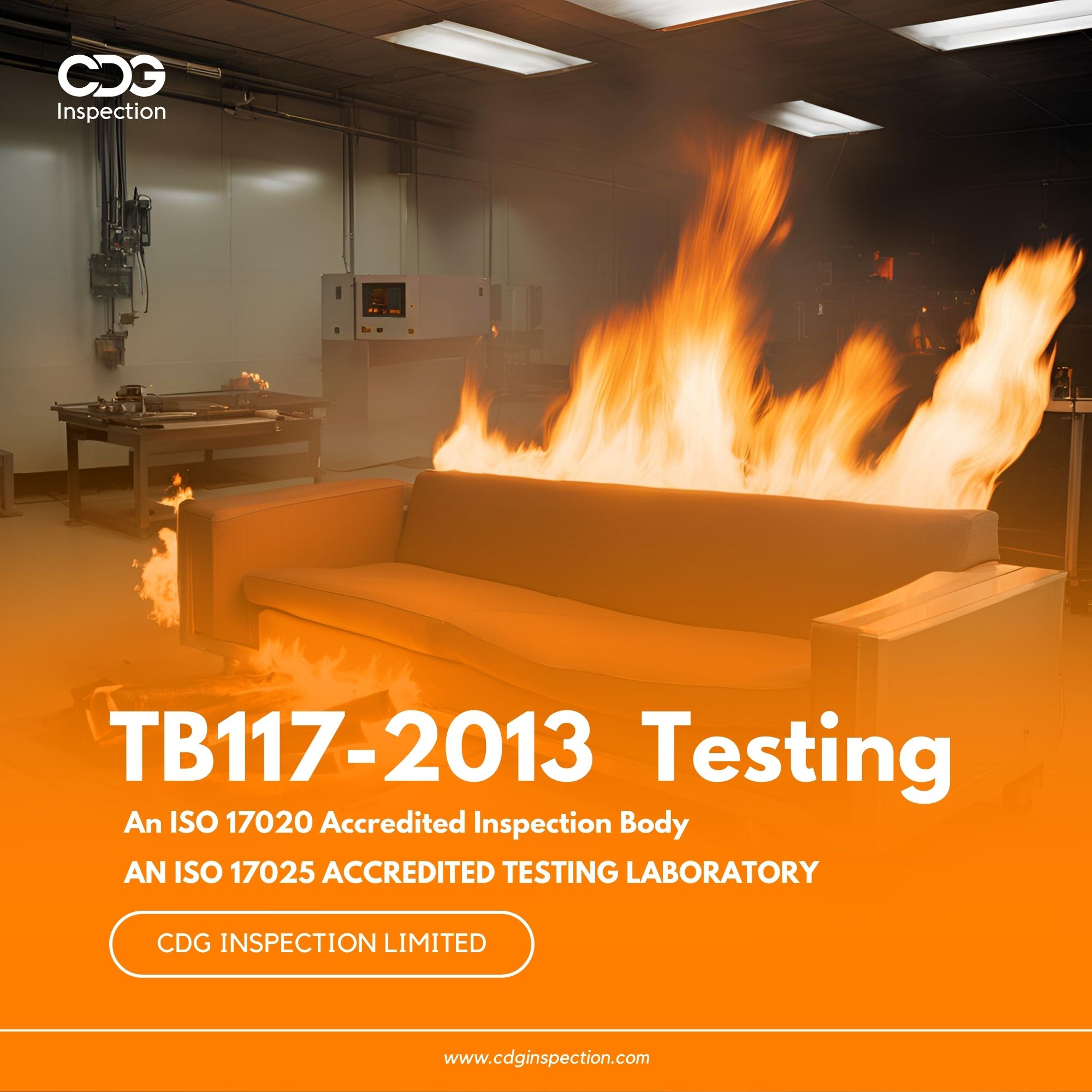 TB117-2013  Testing (Upholstered Furniture Flammability Test)