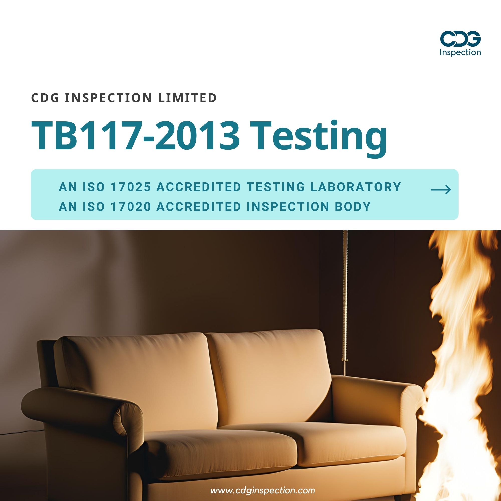 TB117-2013  Testing (Upholstered Furniture Flammability Test)