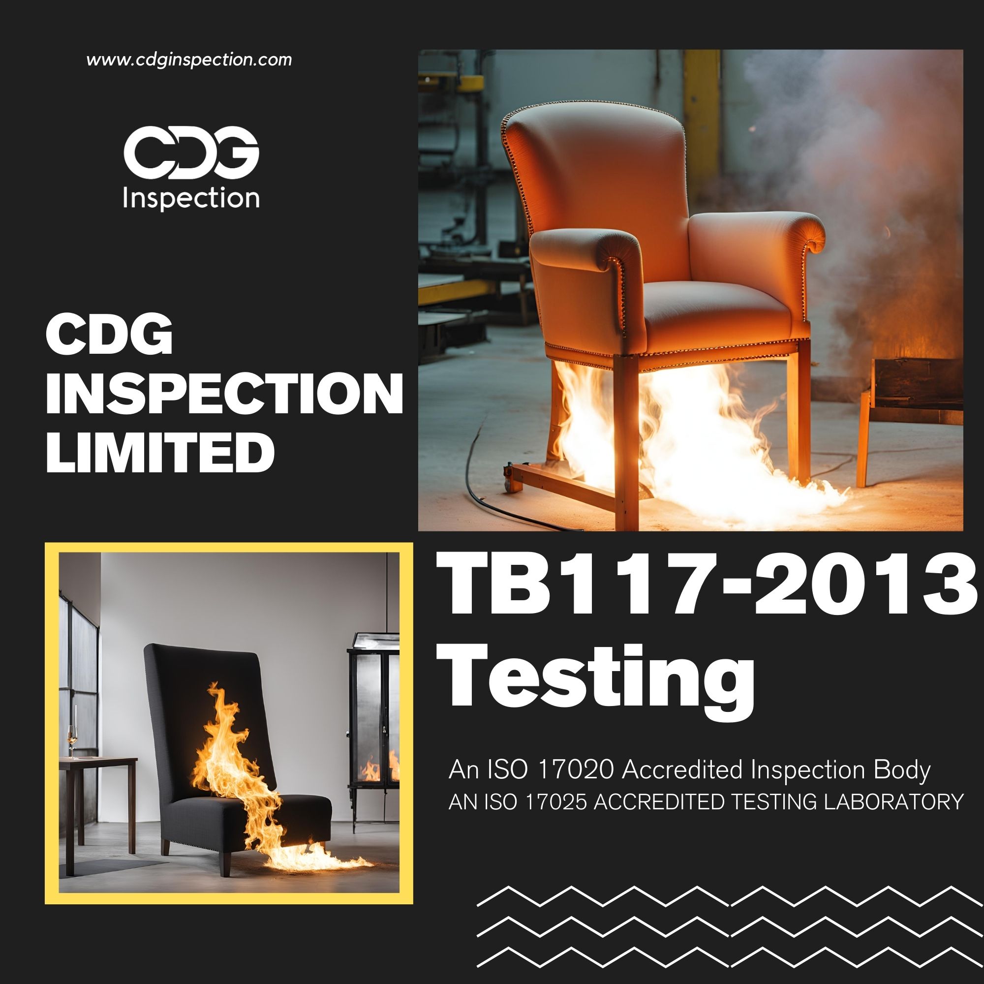 TB117-2013  Testing (Upholstered Furniture Flammability Test)