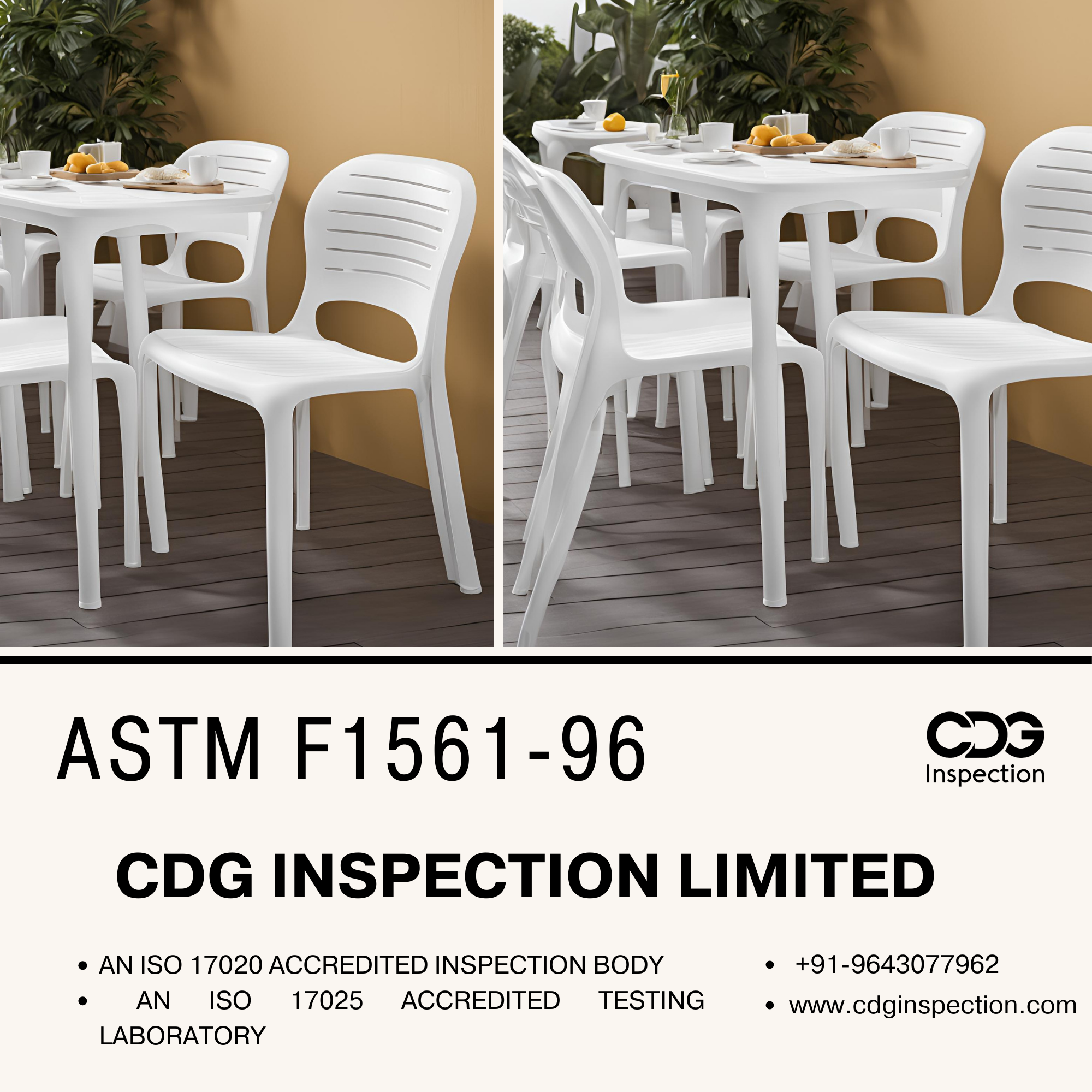 ASTM F1561-96 (Plastic Chairs for Outdoor Use)