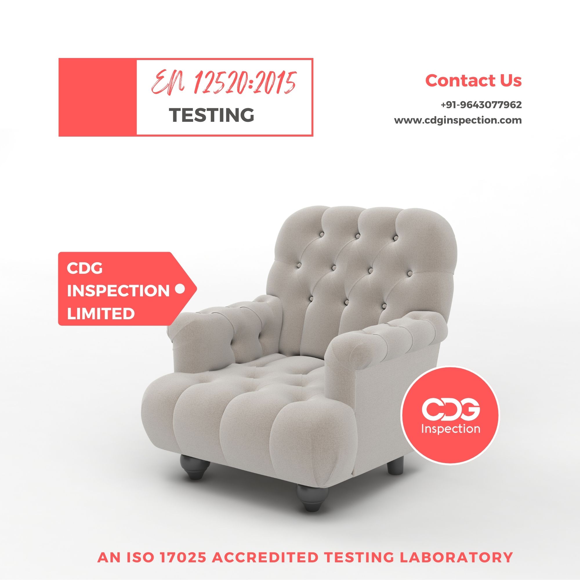 EN 12520:2015 Testing (Domestic Seating Test)