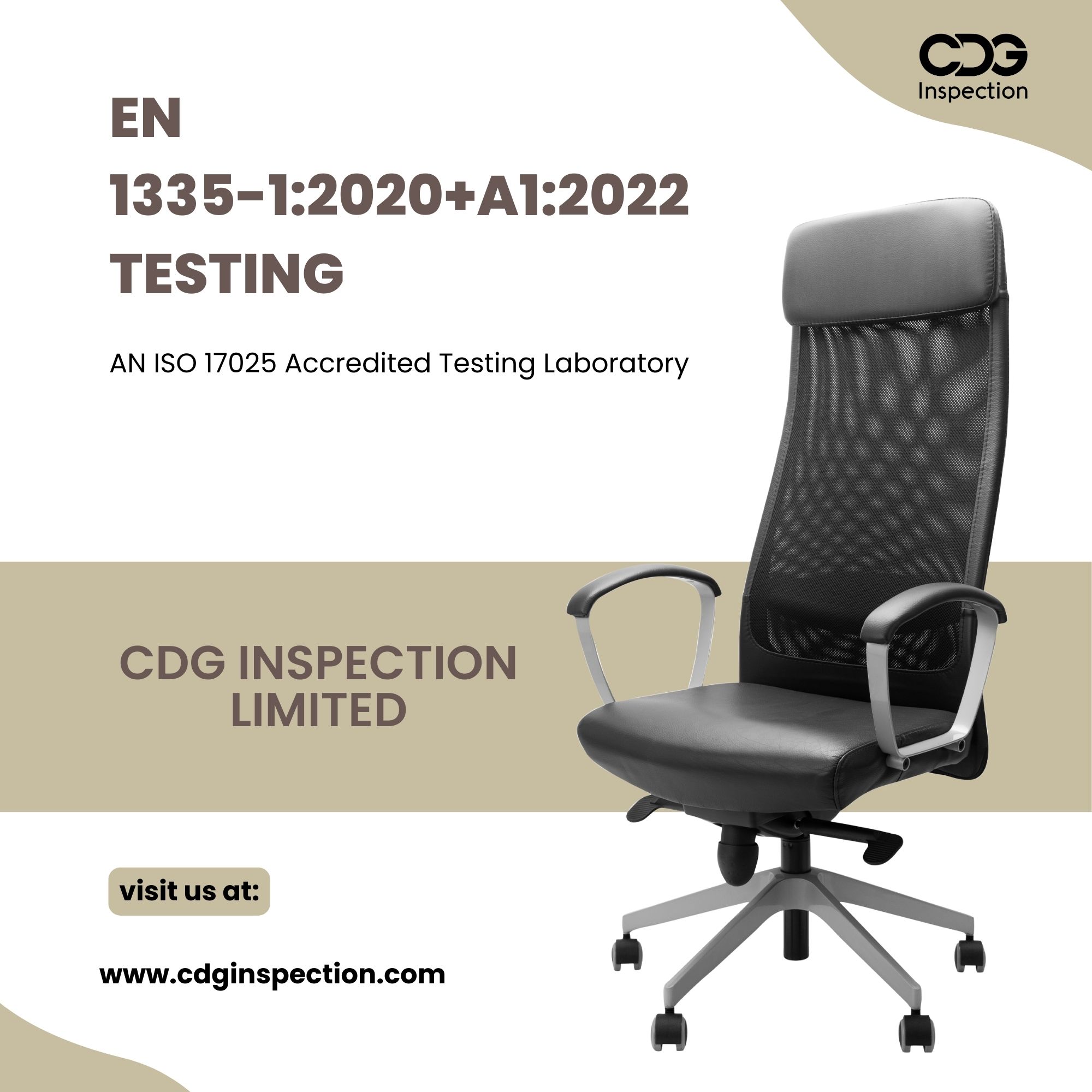 EN 1335-1:2020+A1:2022  Testing (Office Work Chair)