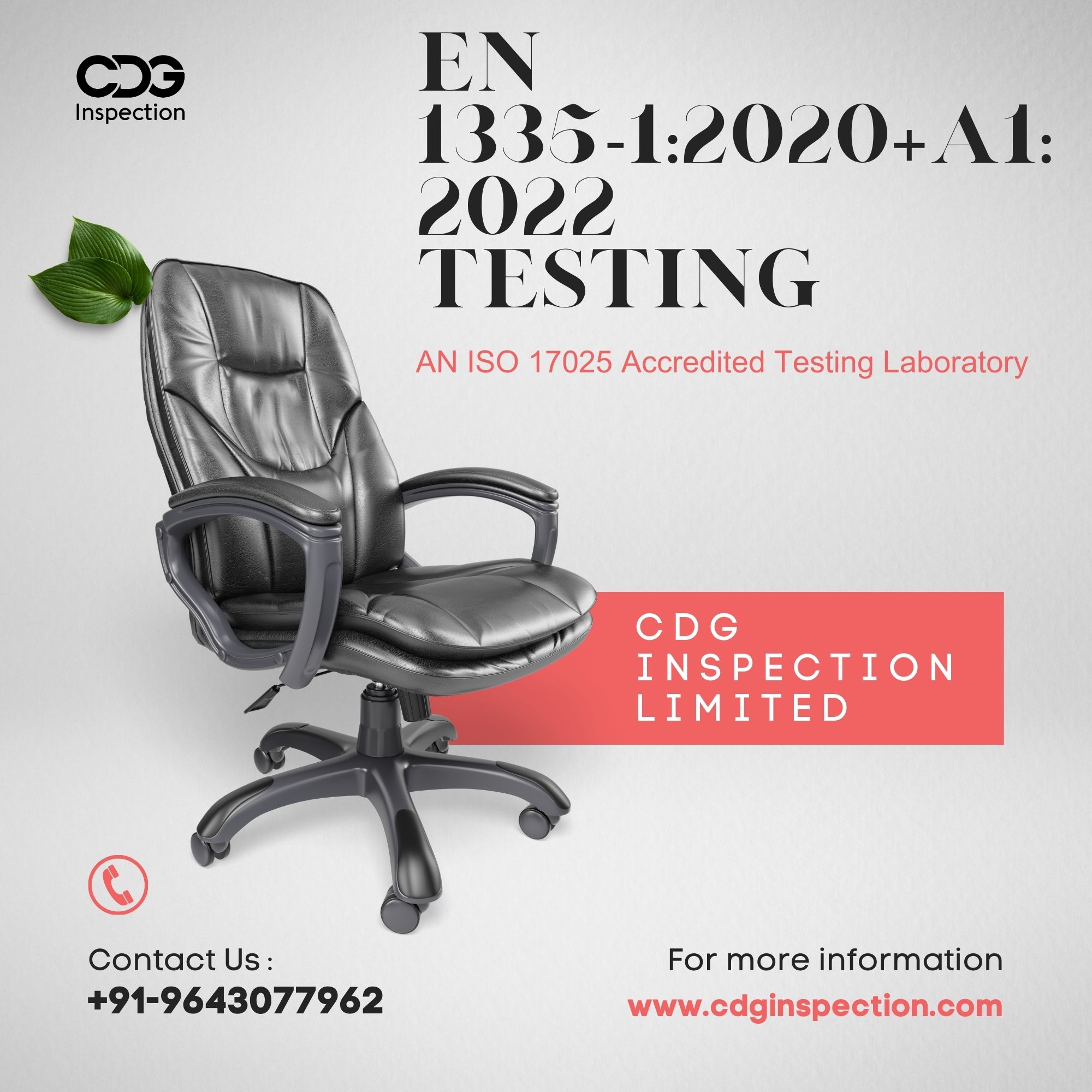 EN 1335-1:2020+A1:2022  Testing (Office Work Chair)