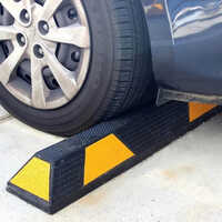 Rubber Wheel Stopper - Color: Yellow And Black