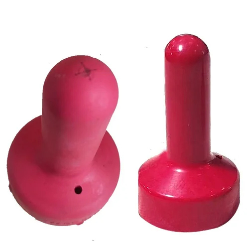 Rubber Milk Teat - 25mm Round Neck Diameter, Red Color, Versatile Design For Optimal Feeding