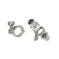 Dairy Fittings Triclover Clamp Pipe Clamp - Stainless Steel, 2 Inches, Silver, Round Shape | Durable U-clamp For Industrial Pipe Securing