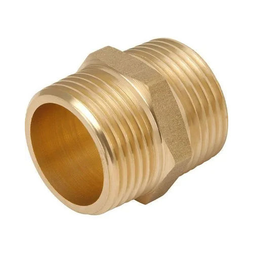 Brass Hex Nipple - Color: Bronze