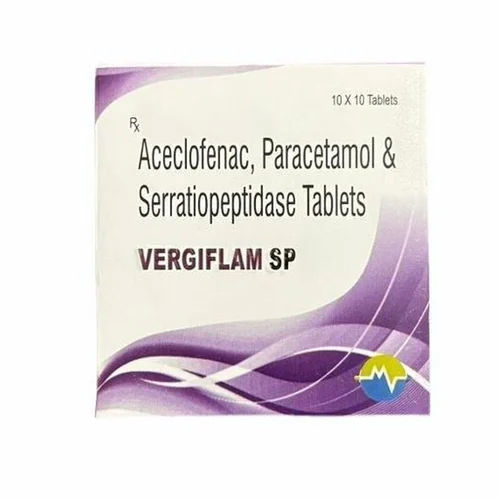 Aceclofenac Paracetamol Serratiopeptidase Tablets - Drug Type: General Medicines