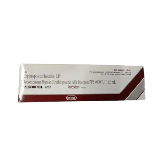 4000 IU Erythropoietin Injection IP - 1ml Dosage | Injectable Medication for Anemia Treatment, Increases Red Blood Cell Production, Store Cool & Dry