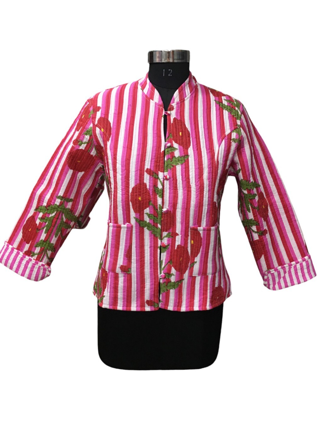 Cotton Floral Printed Short Jacket