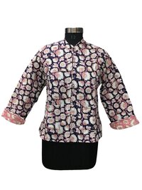 Cotton Floral Printed Short Jacket