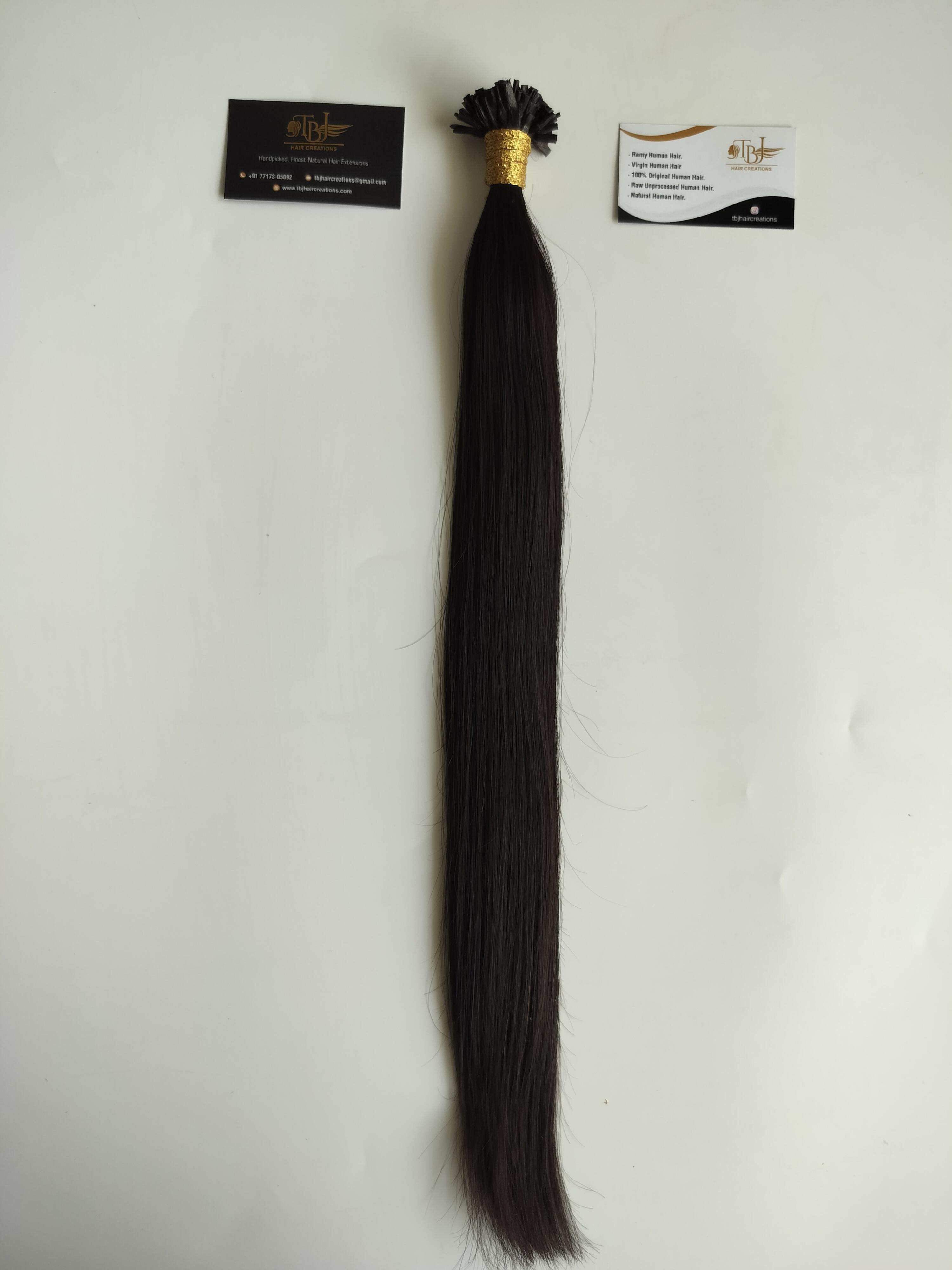 Virgin Remy Natural Straight pre Bonded Keratin I,V,U,K and Flat Tip Hair Extensions