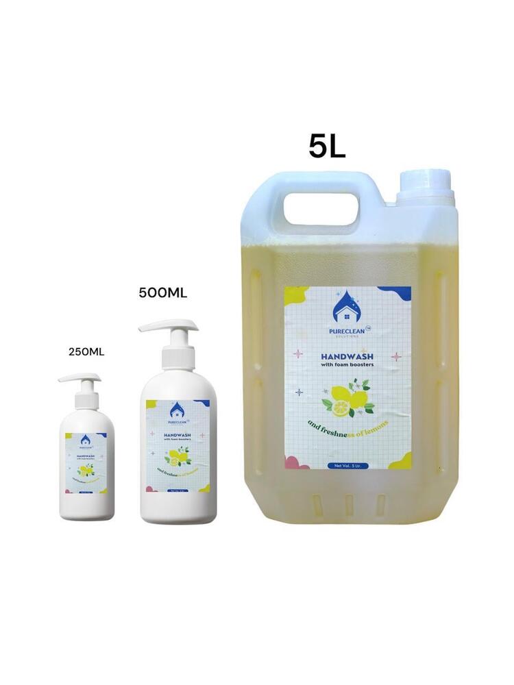 Lemon Hand Wash - Liquid Formula, 250ML/500ML/5L Sizes, Yellow Color, Customized Logo, Refreshing Lemon Perfume, Skin-Friendly Formula