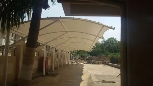 Car Parking Tensile Structure - High-Durability Fabric, 20x30 Feet Design | UV Resistant, Weatherproof, Easy Installation