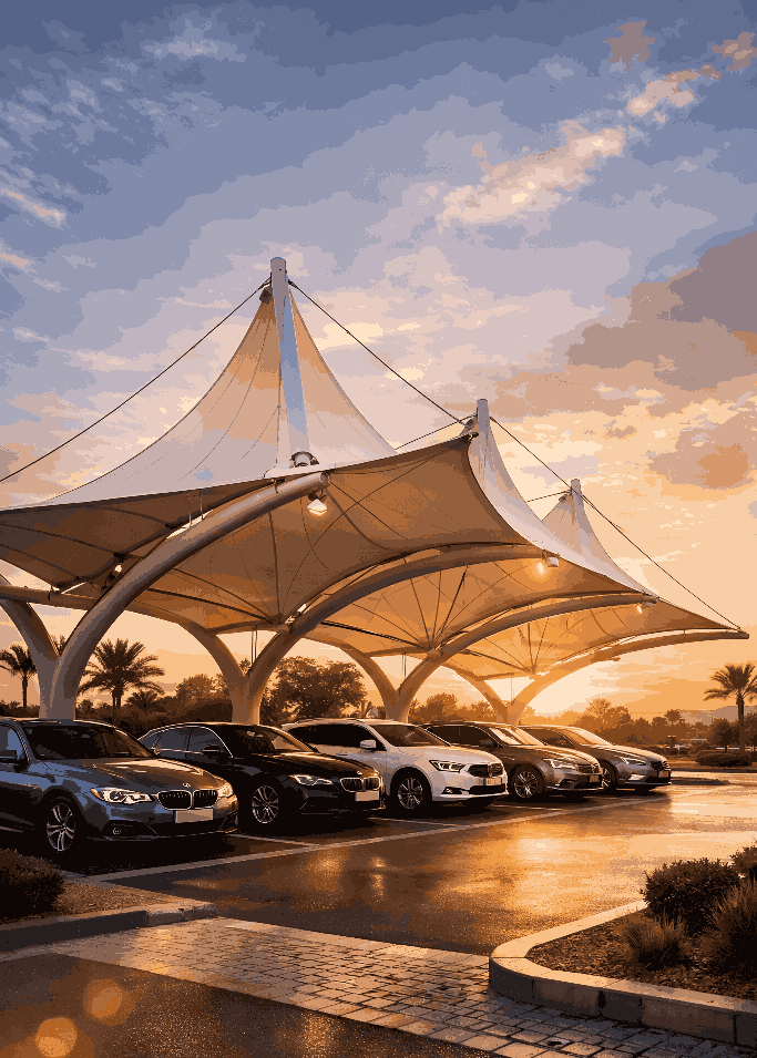 Tensile Structure Product - Color: White