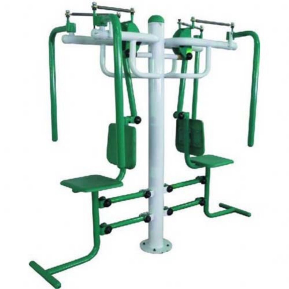 Outdoor Seated Chest Press Machine - Frame Material: Steel
