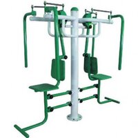 Outdoor Seated Chest Press Machine - Frame Material: Steel