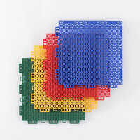 3d Finish Interlocking Pp Tiles - Polyvinyl Chloride, 1x1 Feet Size, Glossy Finish , Non-slip Feature, Easy Maintenance With Polished Surface