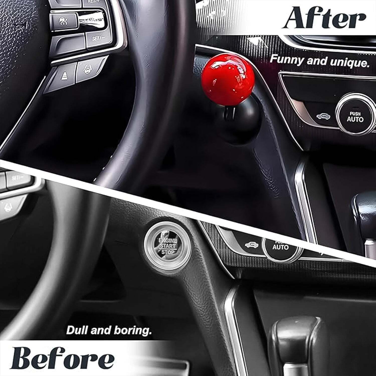 Ball Design Car Push Start Button Rocker / Covers