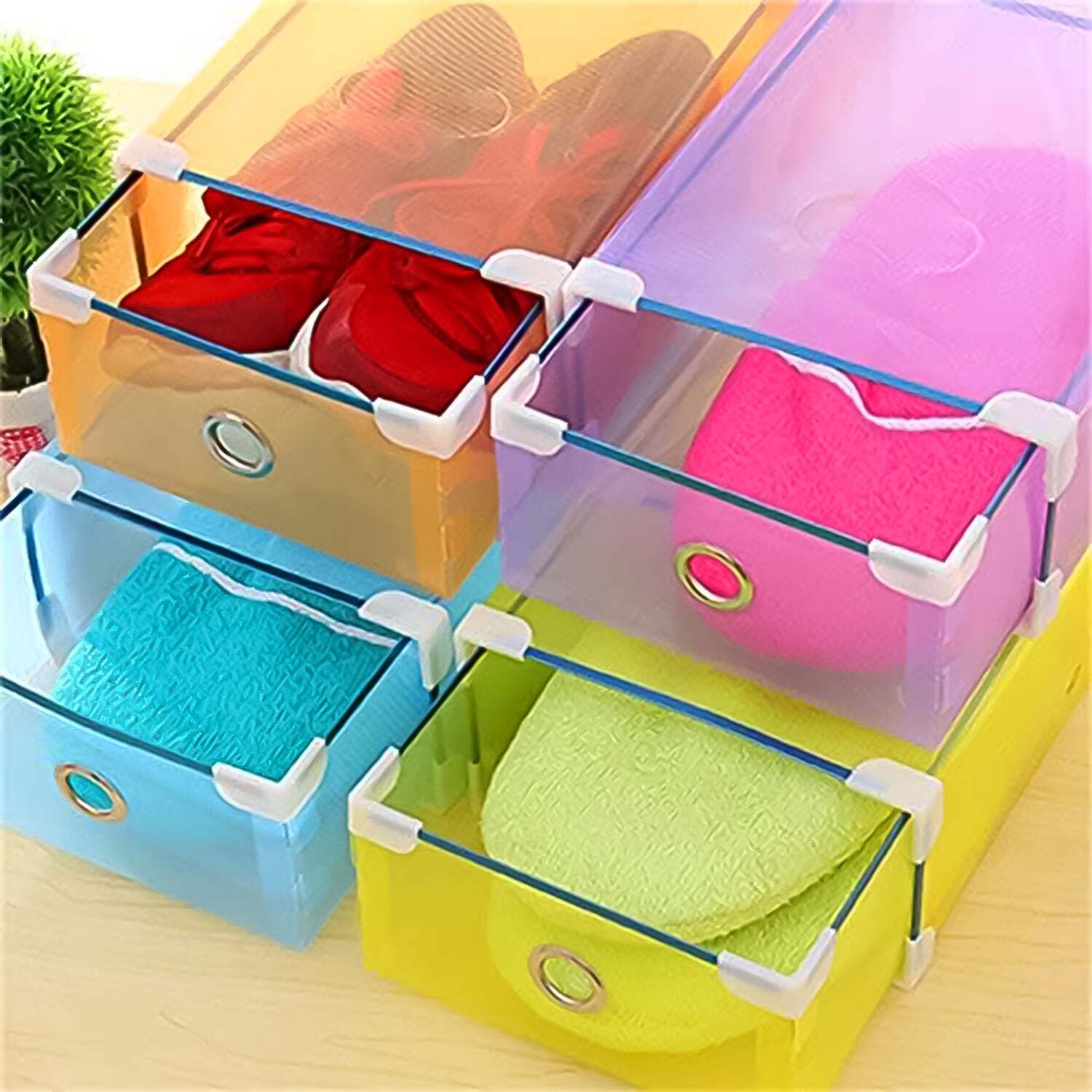Transparent Drawer Style Shoe Storage Boxs