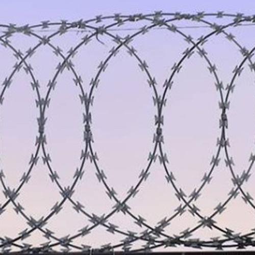 Concertin Wire - Galvanized Iron, 6-10m Length, Zinc Coated, 0.5mm Razor Blades, Silver, Easy Install