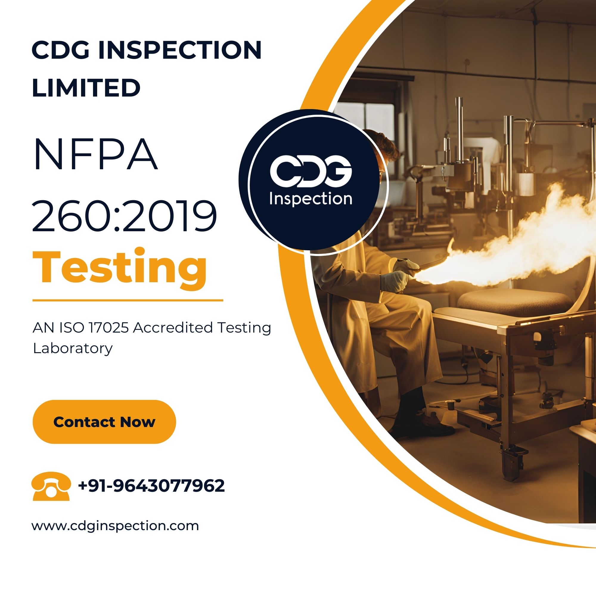 NFPA 260:2019 (Ignition Resistance Test of Upholstered Furniture Components)