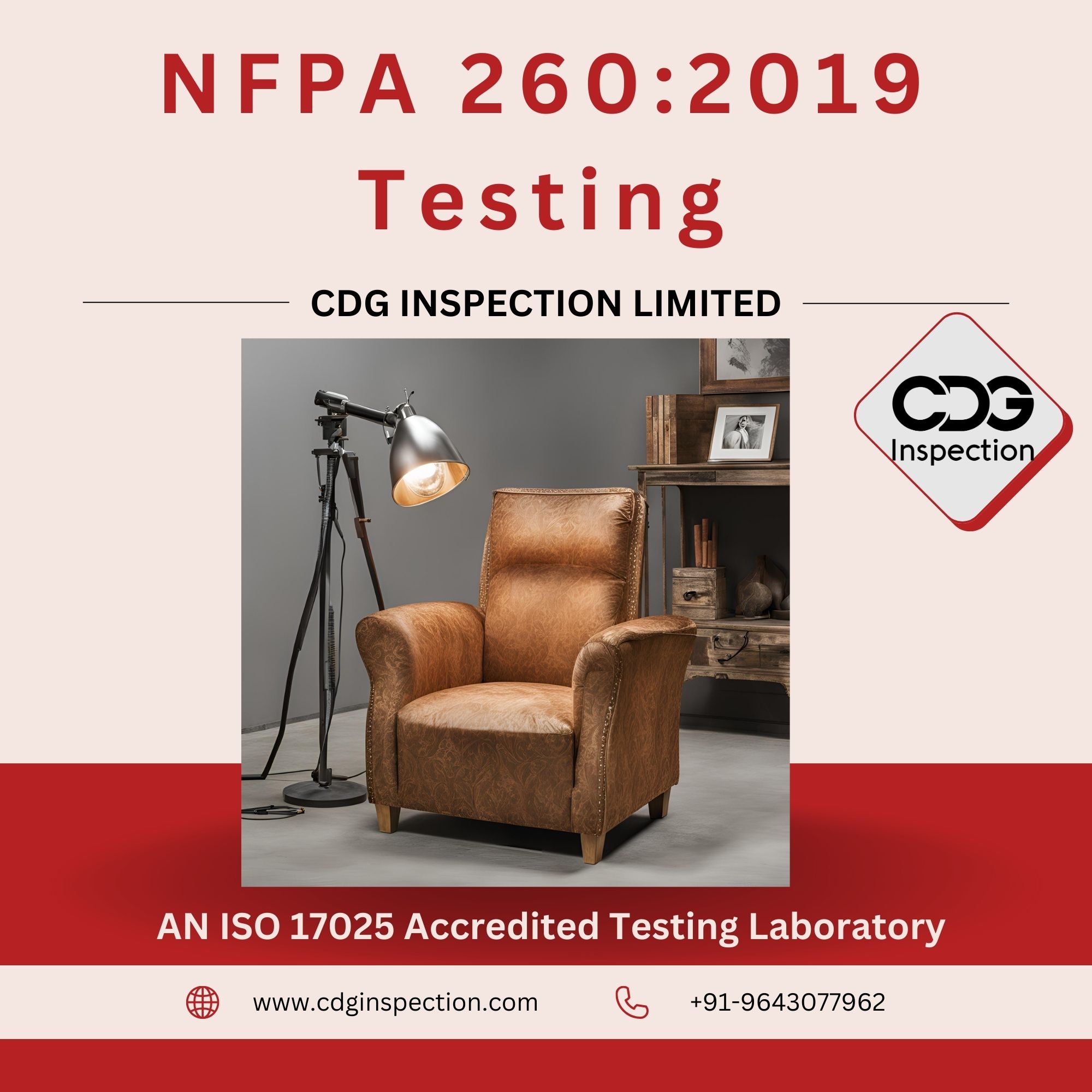 NFPA 260:2019 (Ignition Resistance Test of Upholstered Furniture Components)