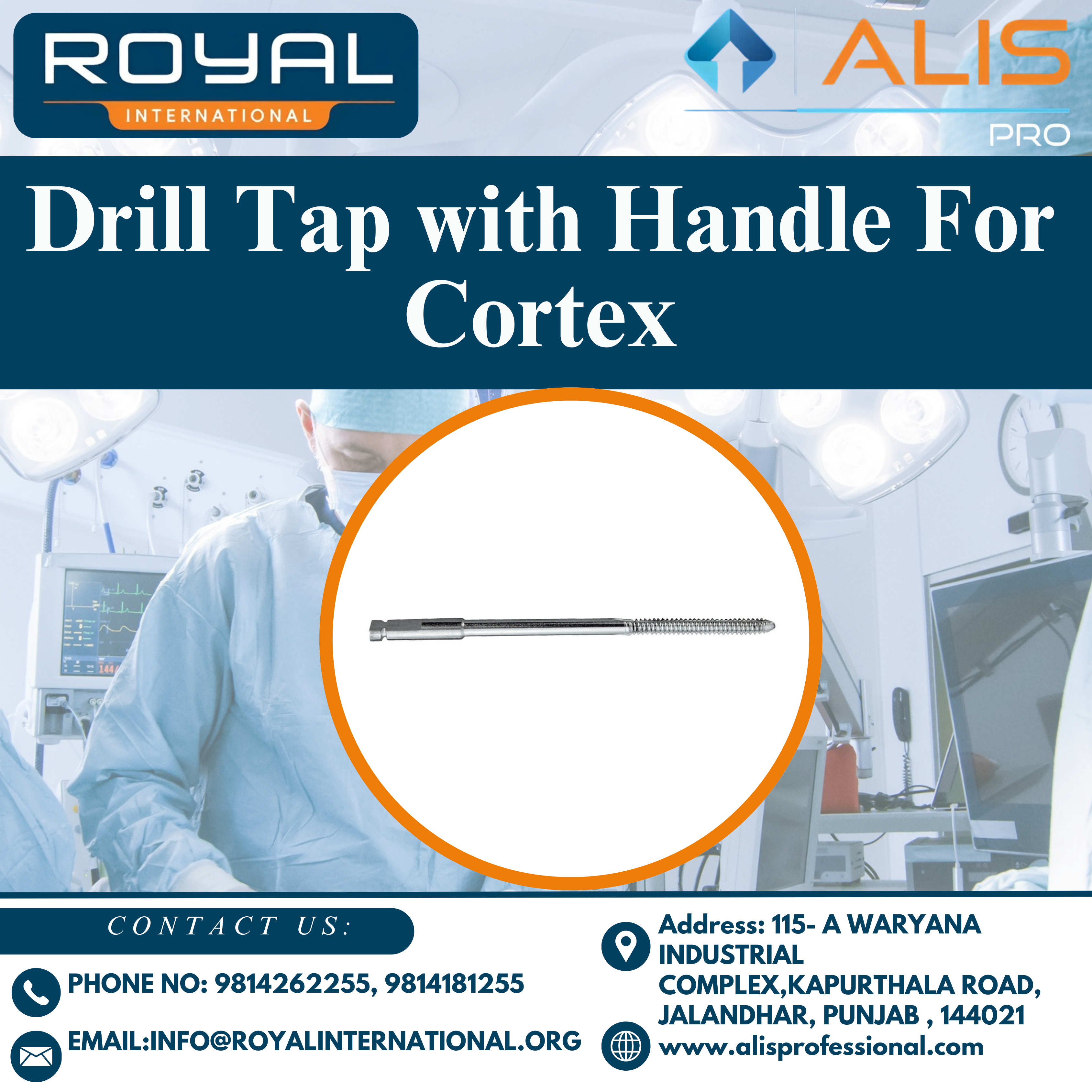 Drill Tap with Handle For Cortex