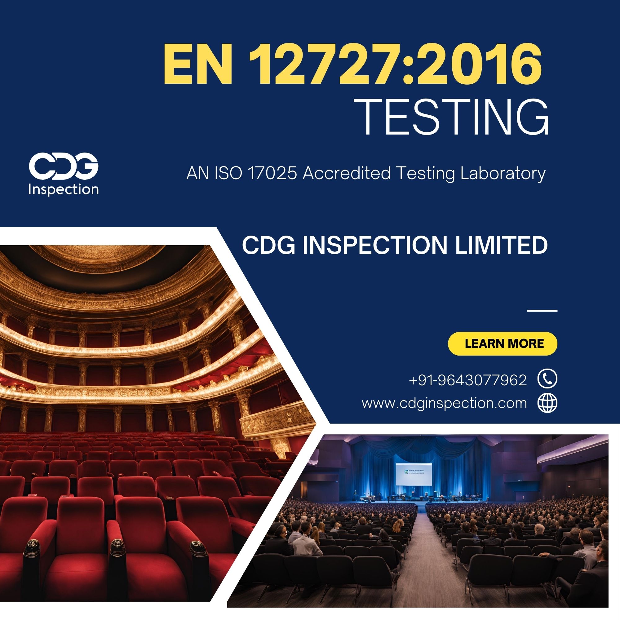 EN 12727:2016 Testing (Ranked Seating)