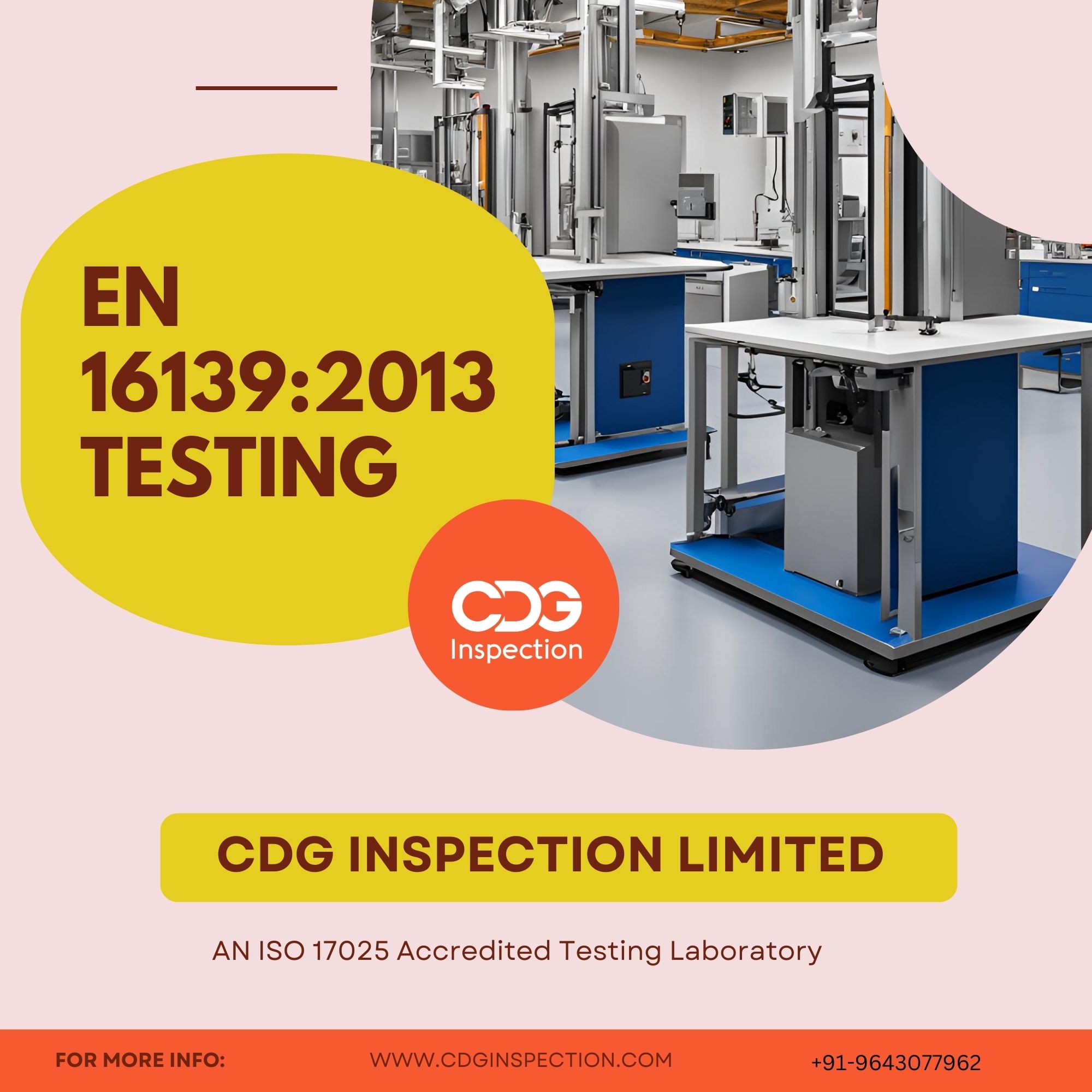 EN 16139:2013 Testing (Strength, durability and safety for non-domestic seating)