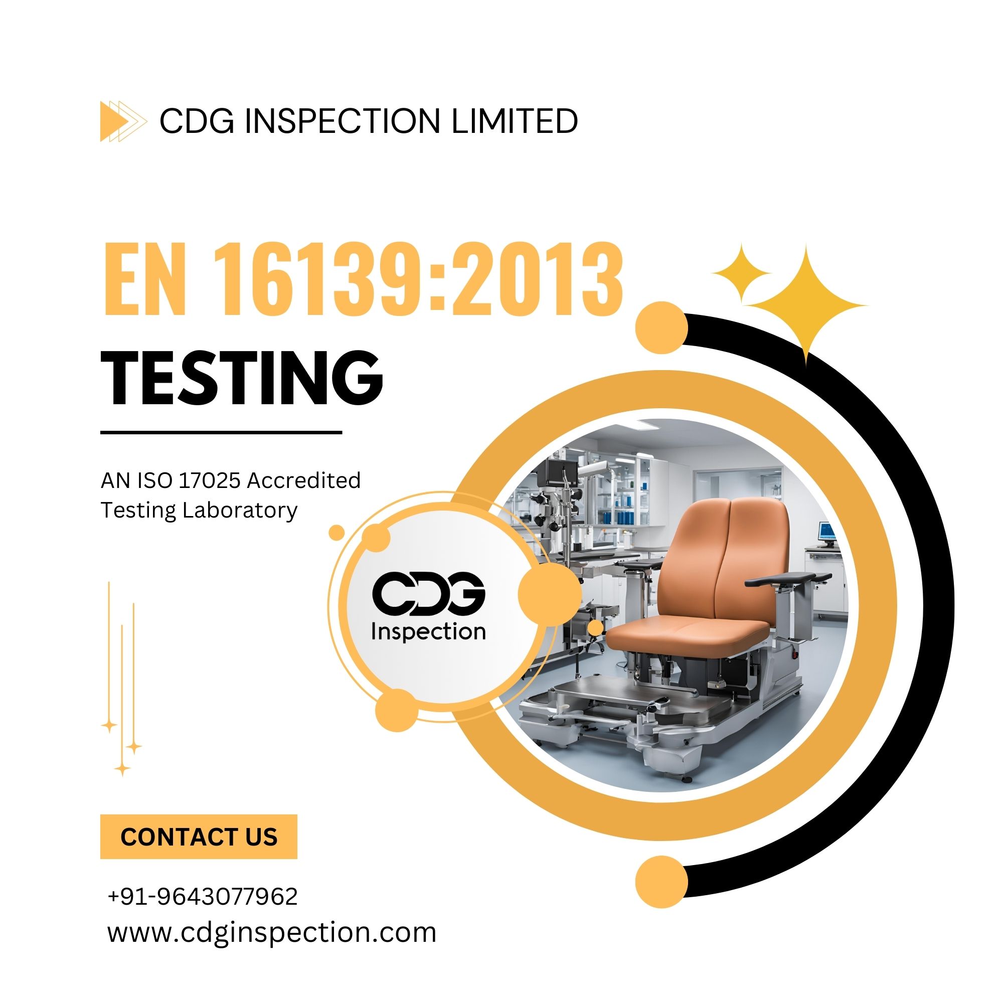 EN 16139:2013 Testing (Strength, durability and safety for non-domestic seating)