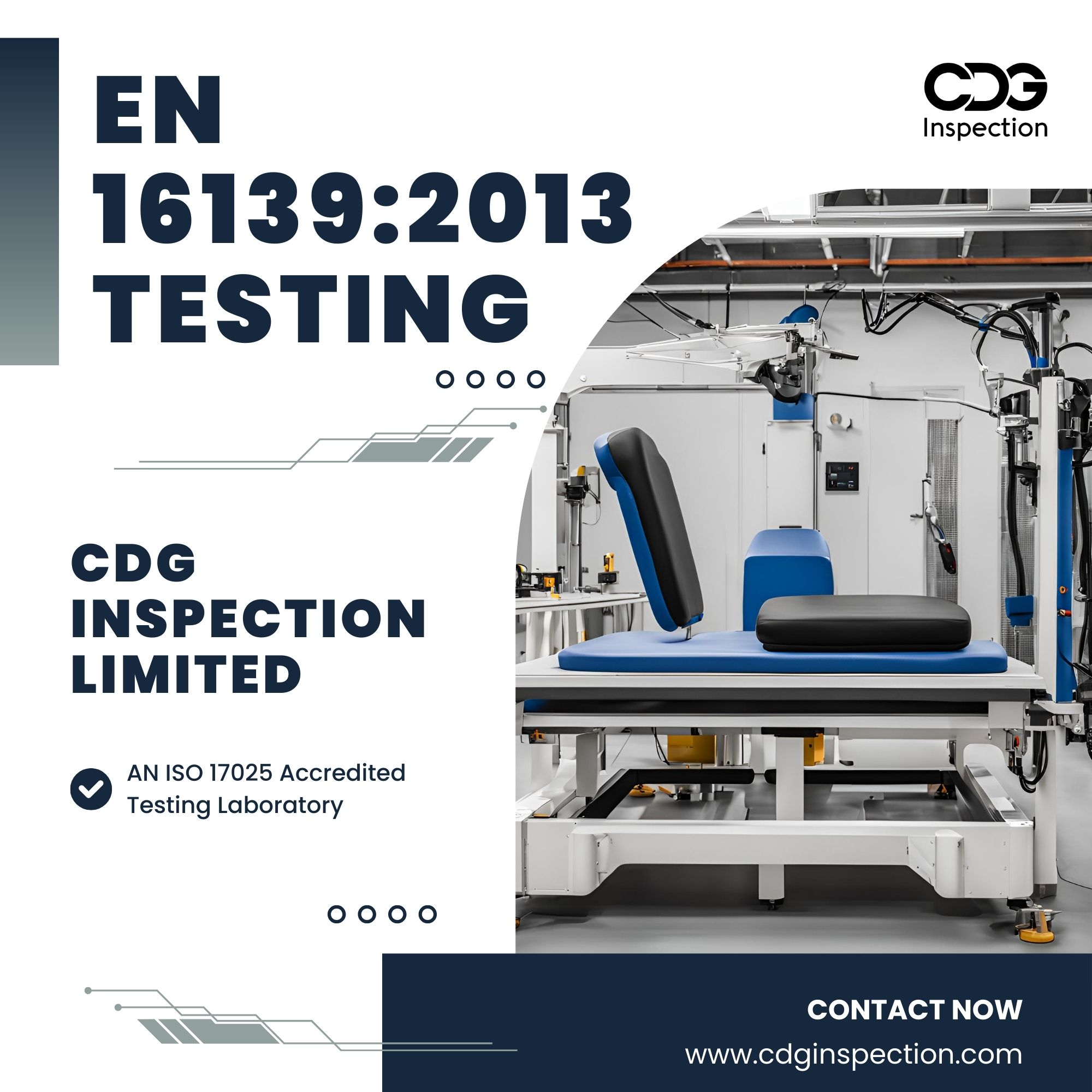 EN 16139:2013 Testing (Strength, durability and safety for non-domestic seating)