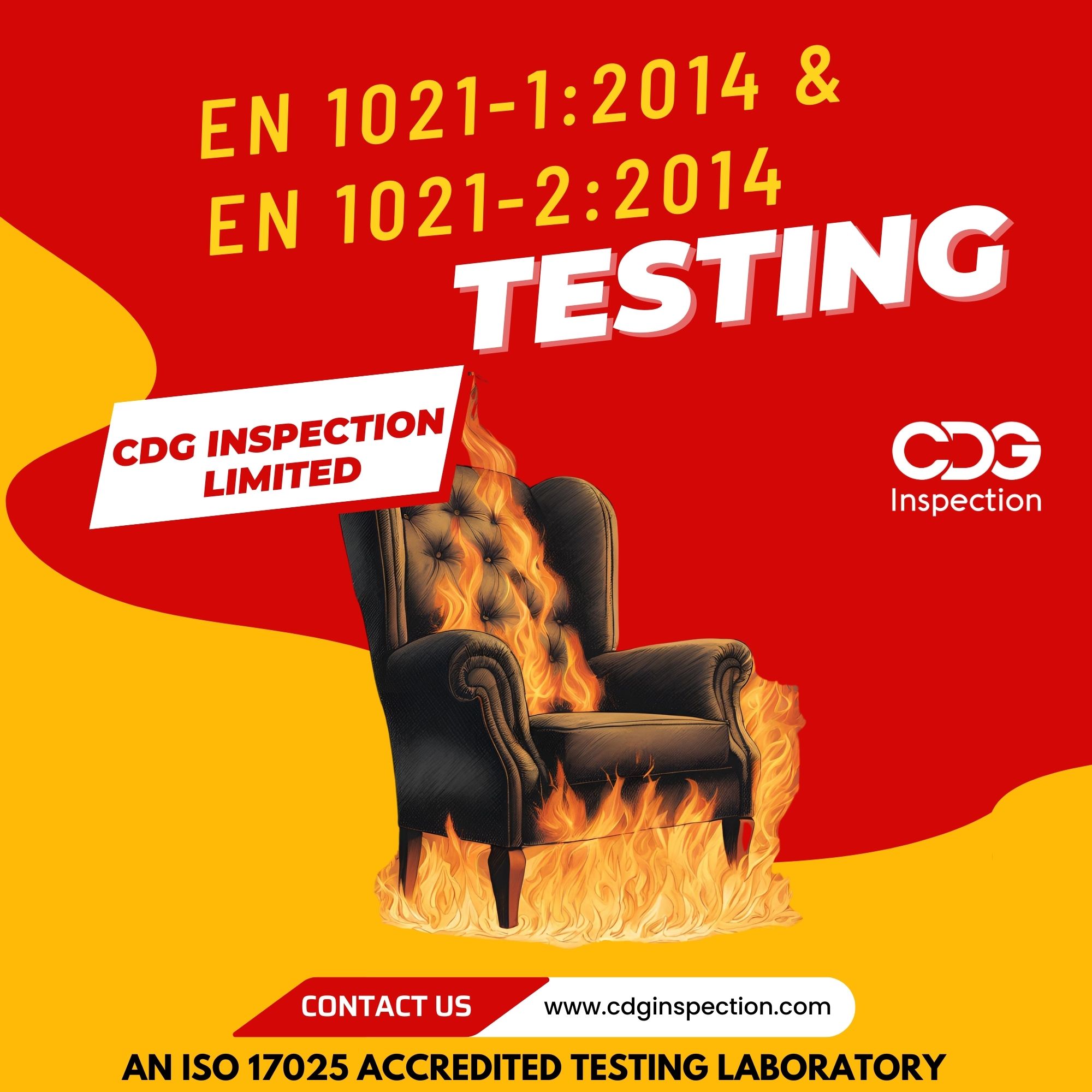 EN 1021-1:2014 & EN 1021-2:2014 Testing (Ignitability of Upholstered Furniture)