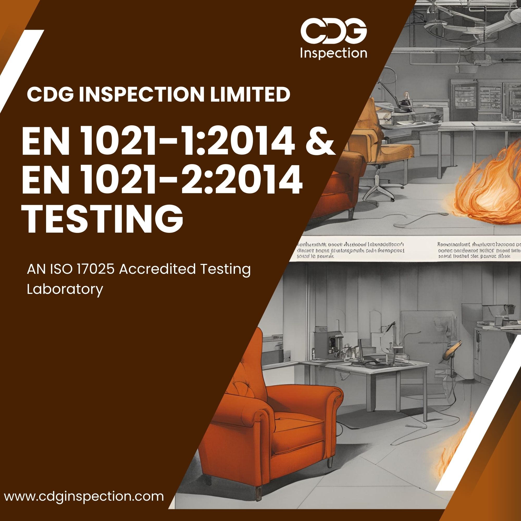 EN 1021-1:2014 & EN 1021-2:2014 Testing (Ignitability of Upholstered Furniture)