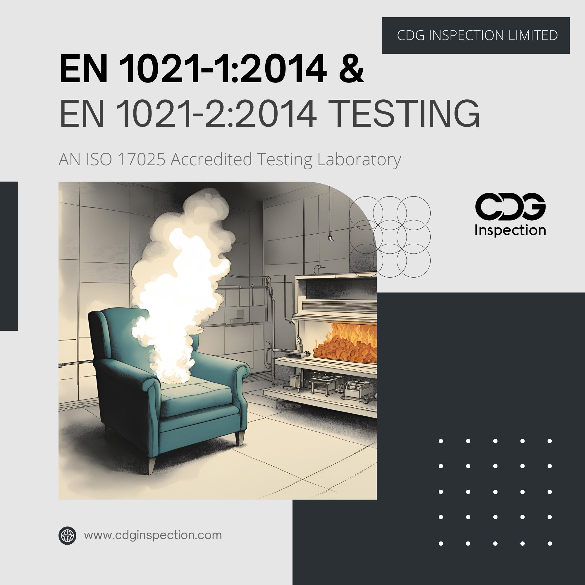 EN 1021-1:2014 & EN 1021-2:2014 Testing (Ignitability of Upholstered Furniture)