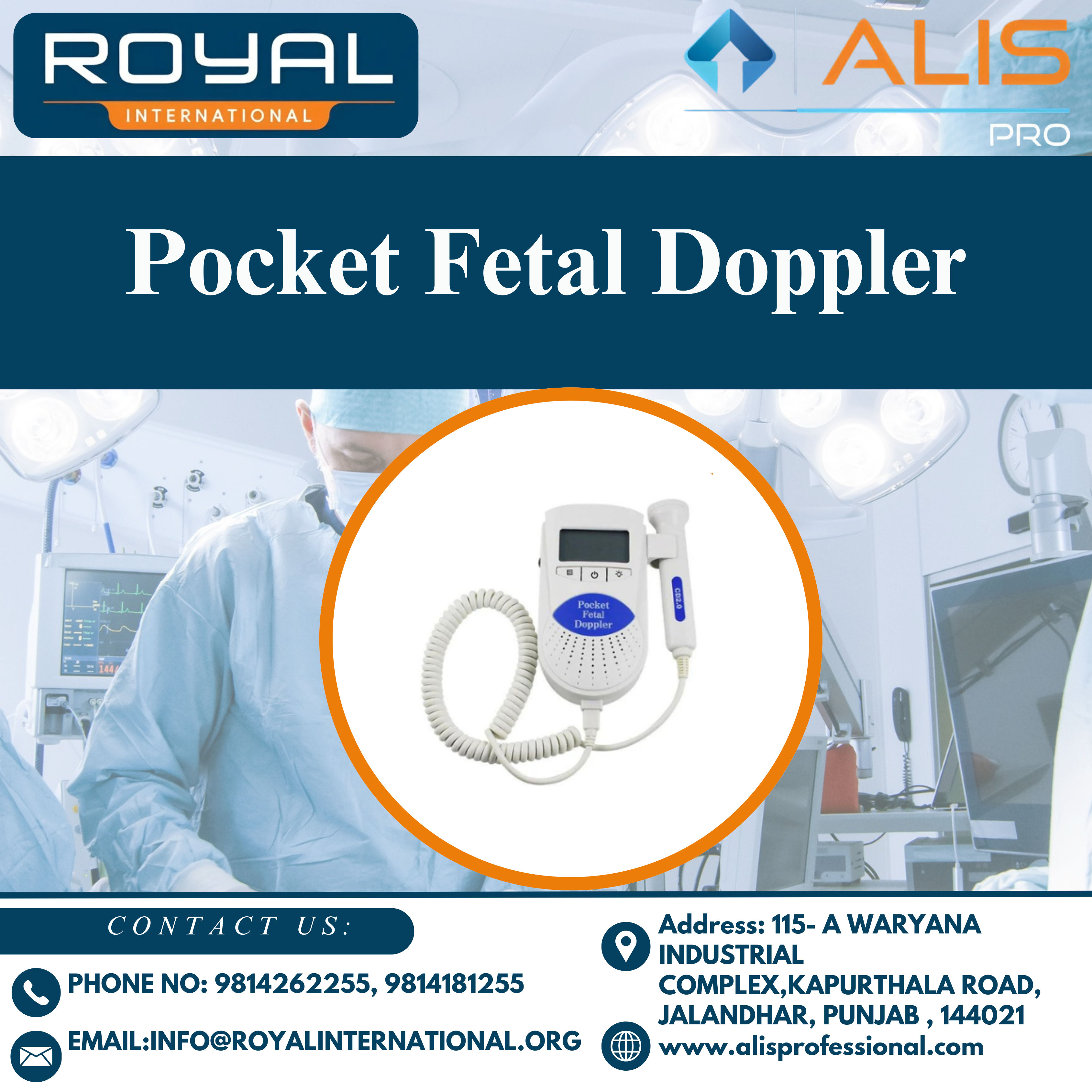 Pocket Fetal Doppler - Portable, Disposable Design | Accurate Monitoring for Expecting Parents