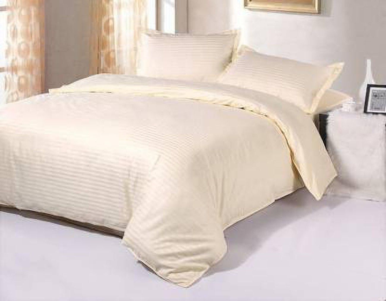 King-size Cotton Bed Sheet - 90x100 Inches | Soft, Elegant, Multicolour Design, Machine Washable, Ideal For Any Room
