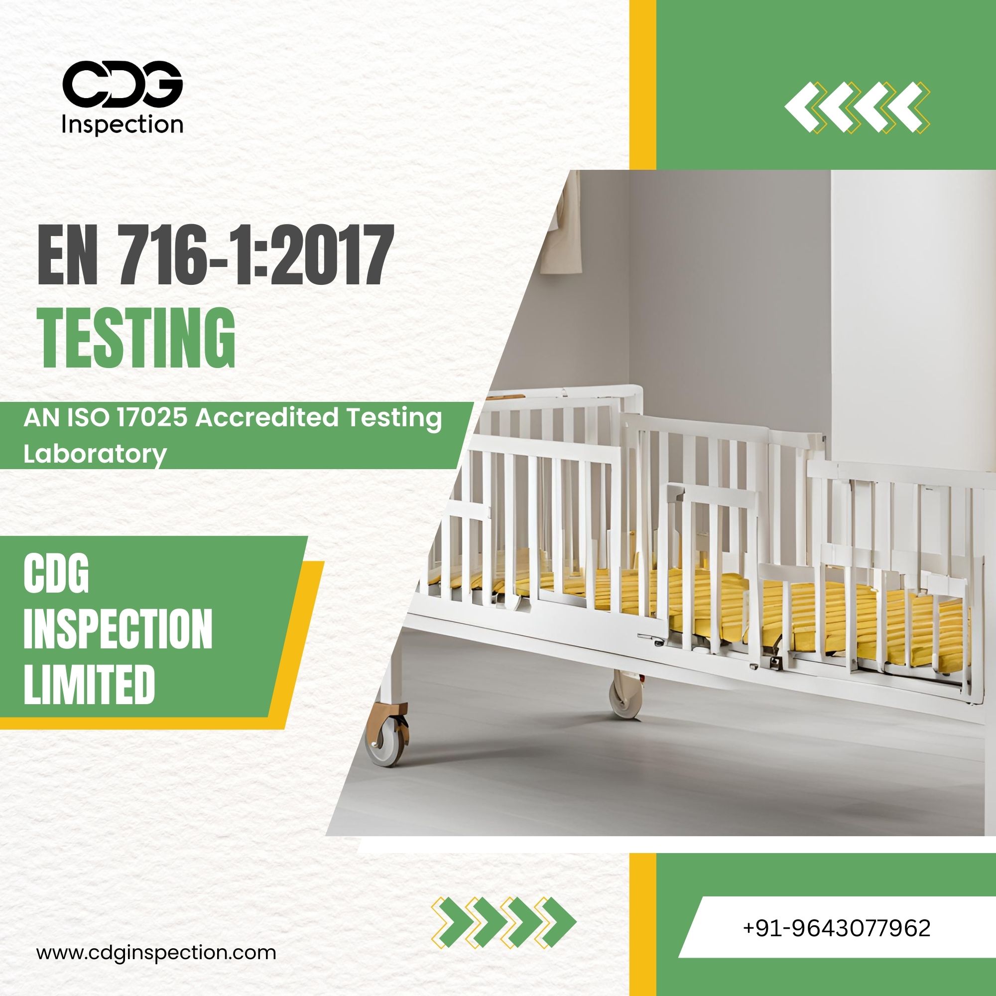 EN 716-1:2017 Testing (Children's Cots & Folding Cots for Domestic Use)