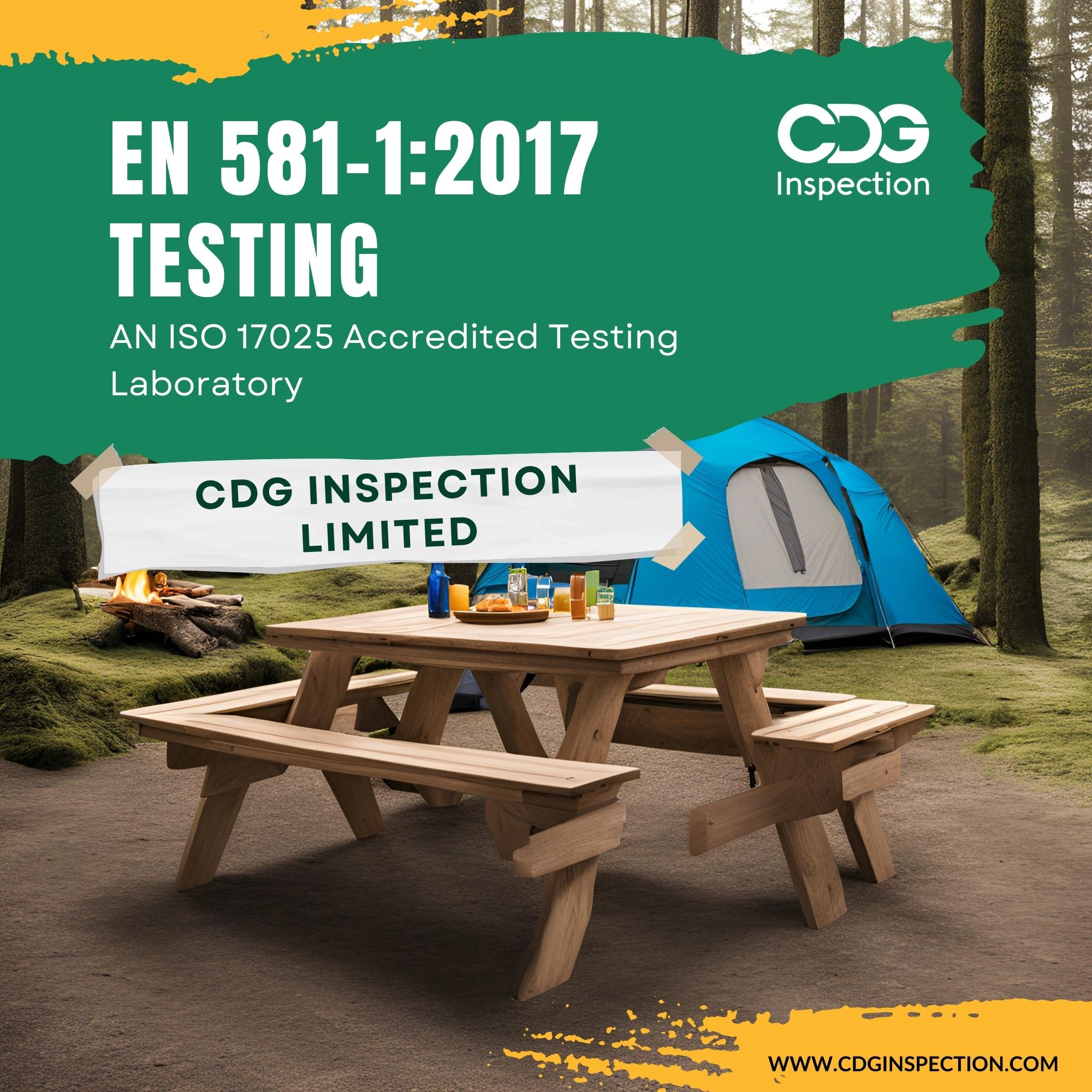 EN 581-1:2017  Testing (Seating and Tables for Camping)