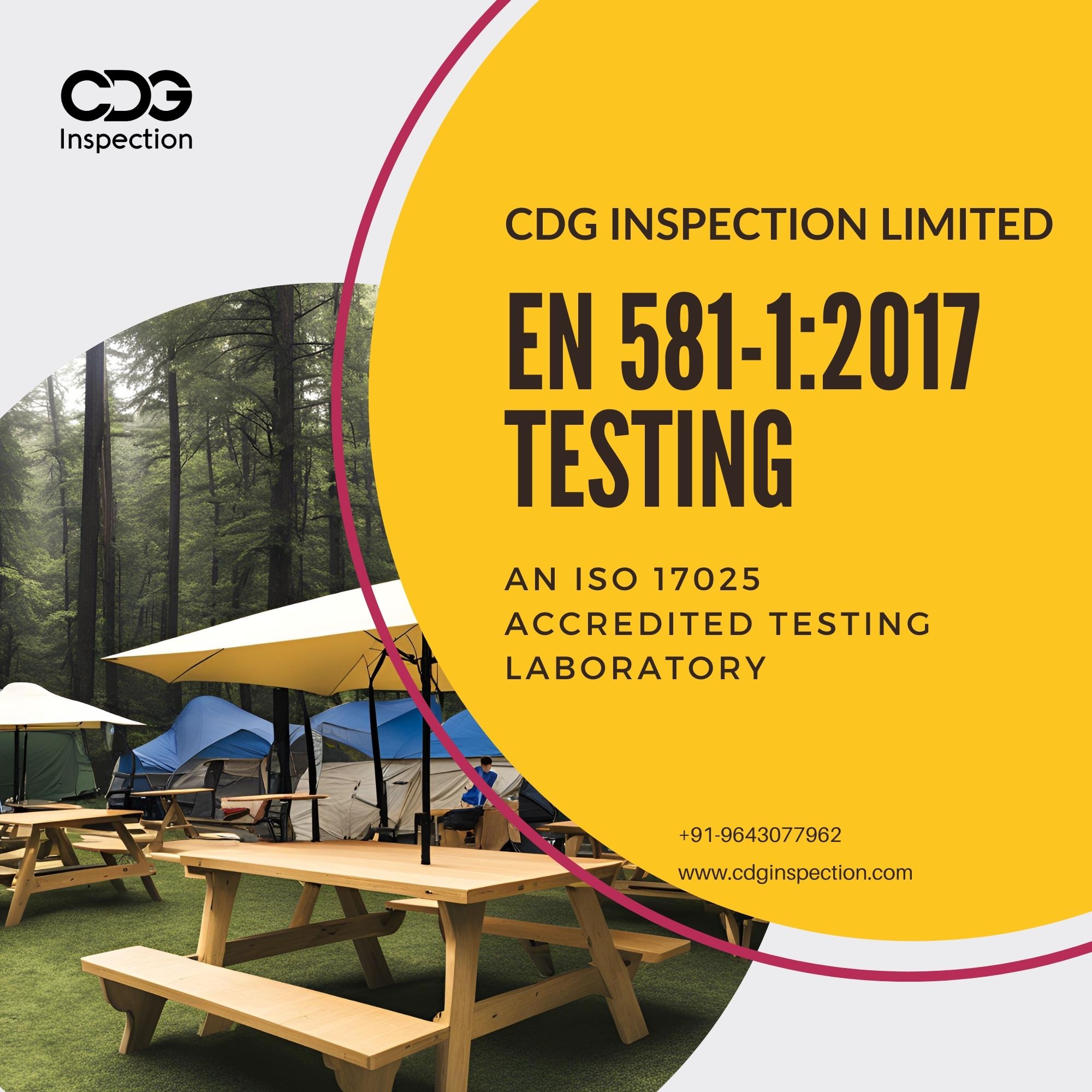 EN 581-1:2017  Testing (Seating and Tables for Camping)